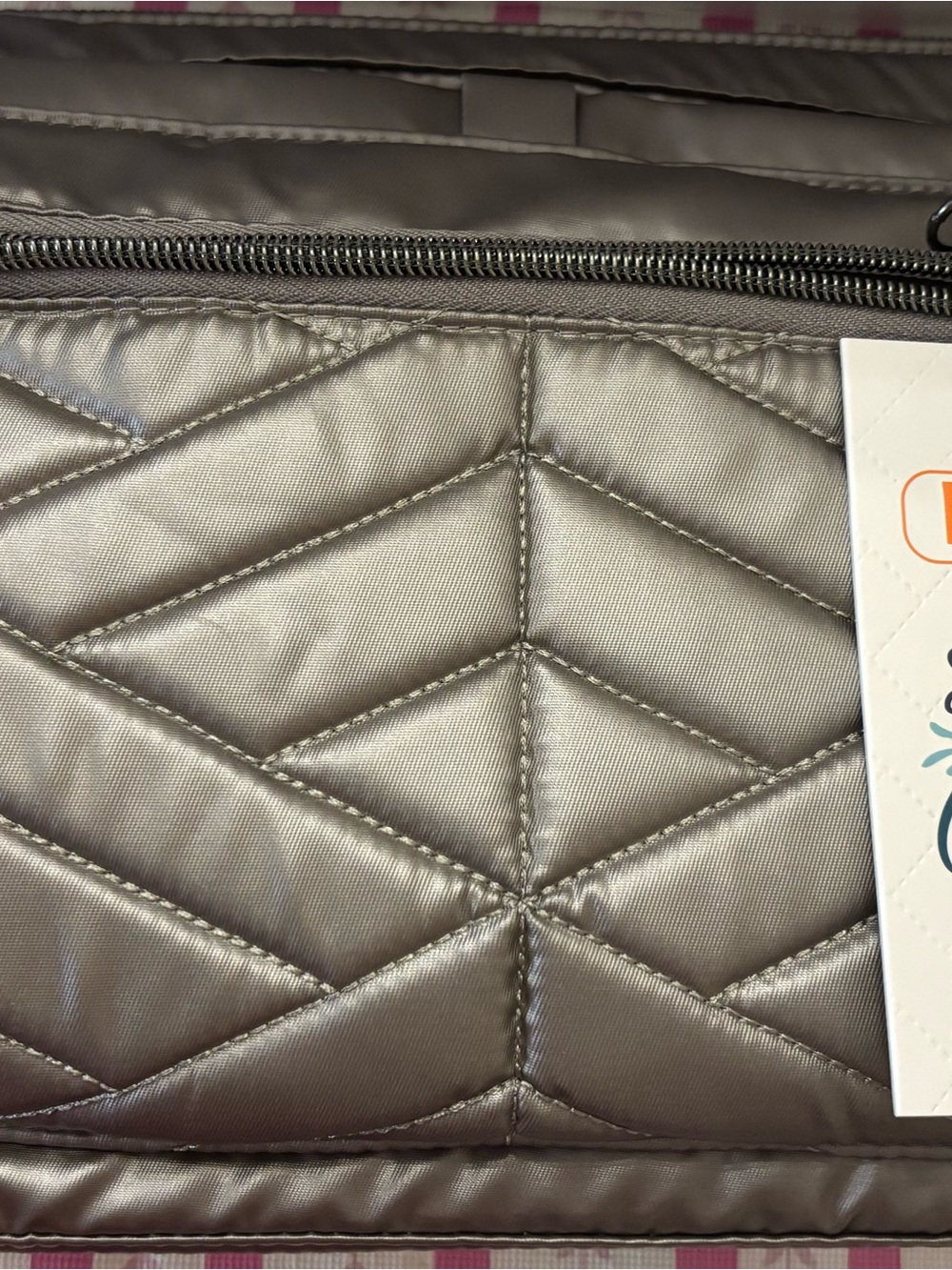 LUG Stretch Crossbody Bag Metallic Pearl NWT